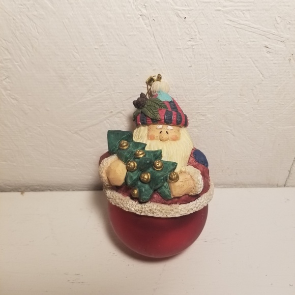 Santa Claus Ornament Santa Holding Christmas Tree - Picture 5 of 8